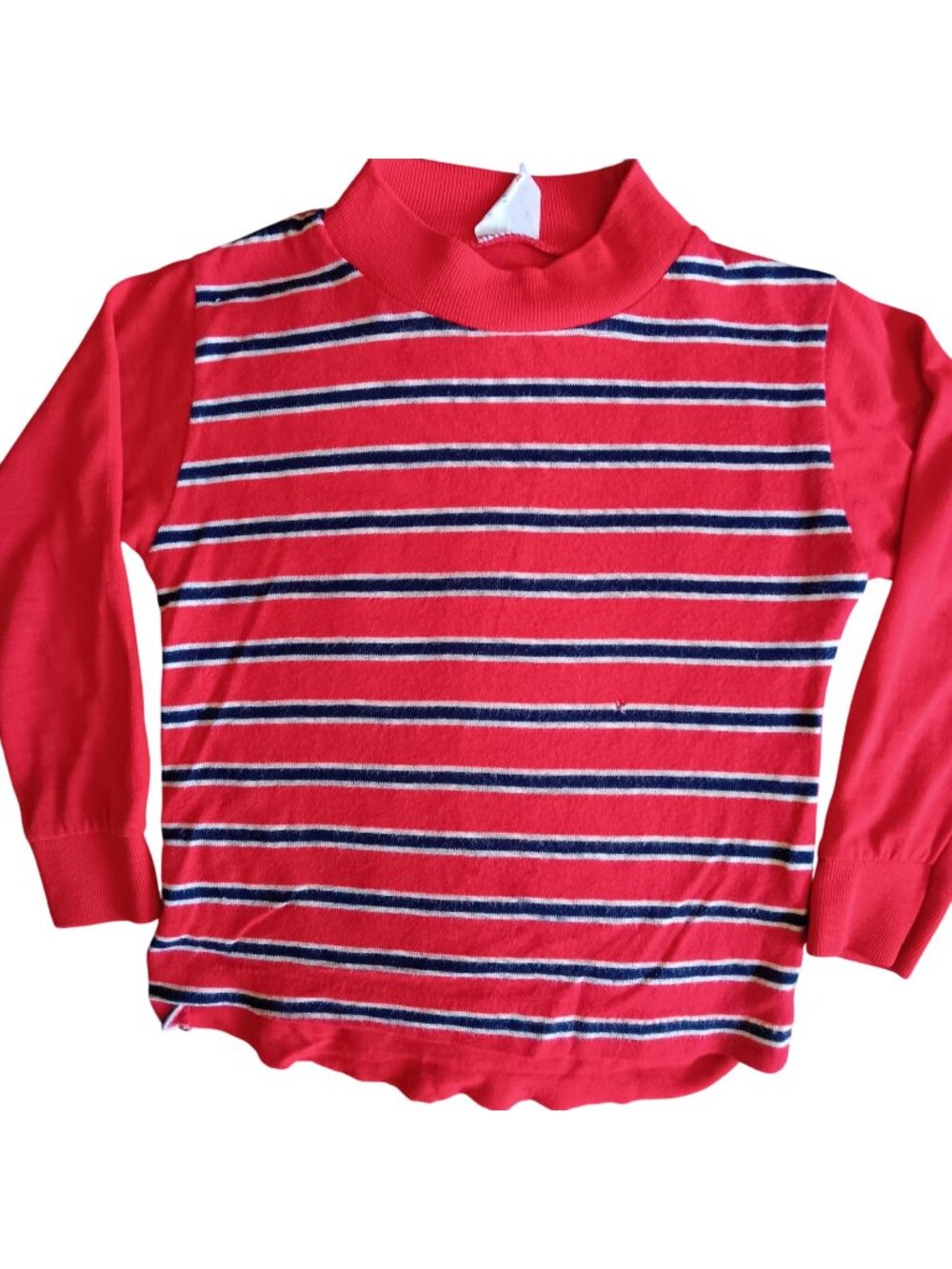 True Vintage Boys 5 T-shirt Striped 1970's Buttery Single Stitch Acrylic LS USA